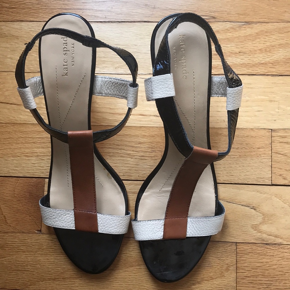 Kate Spade NY Colorblock Leather Sandals, 8.5